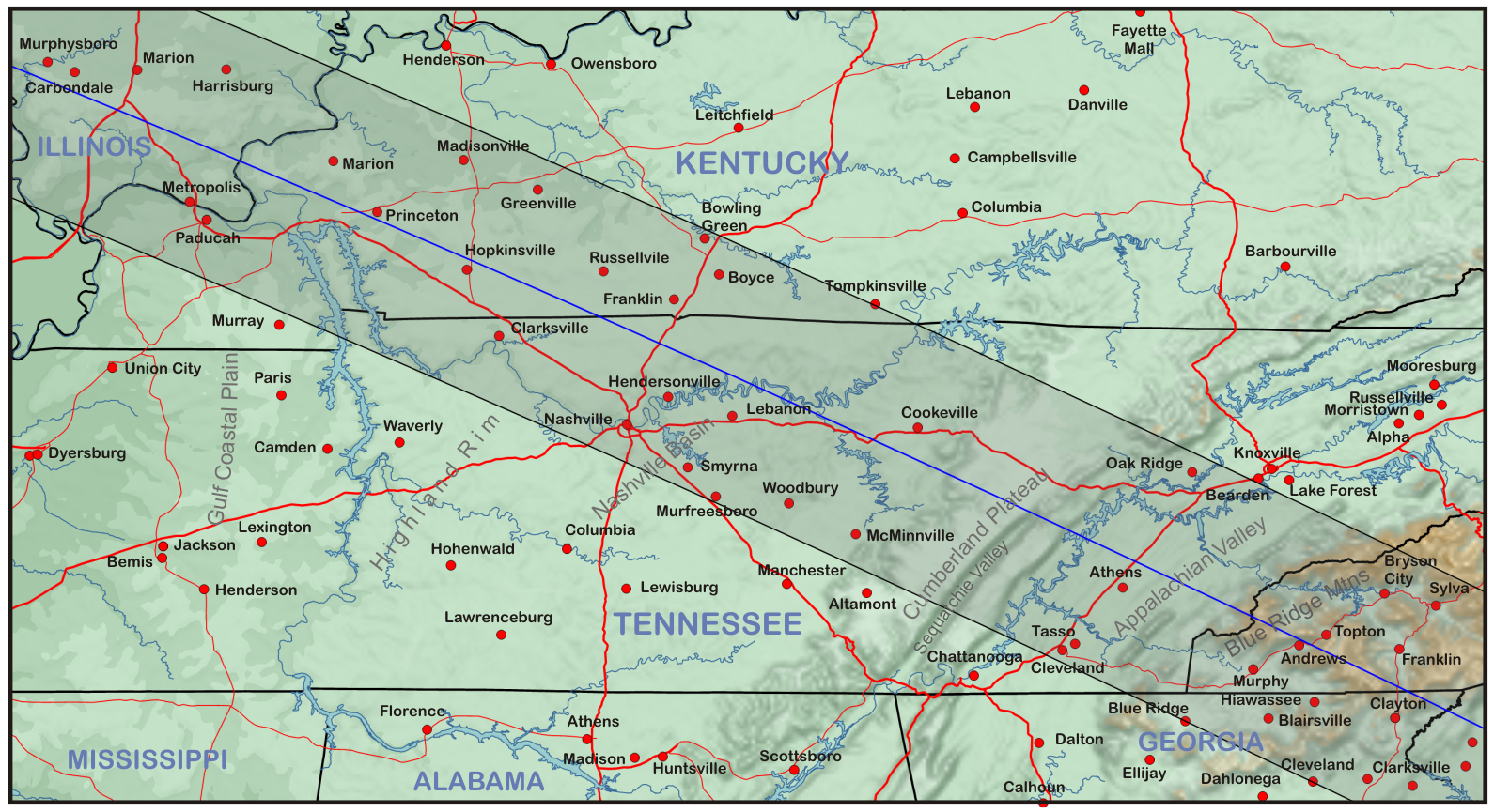 Kentucky And Tennessee Eclipsophile